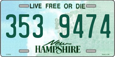 NH license plate 3539474
