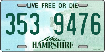 NH license plate 3539476