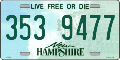 NH license plate 3539477