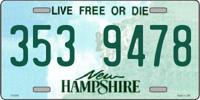 NH license plate 3539478