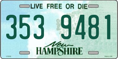 NH license plate 3539481