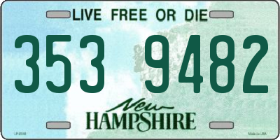 NH license plate 3539482