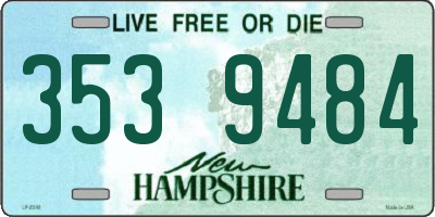 NH license plate 3539484