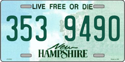 NH license plate 3539490