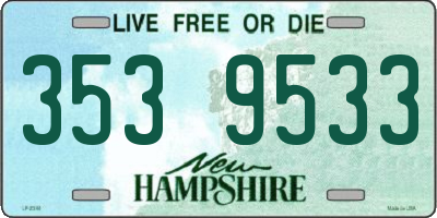 NH license plate 3539533