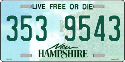 NH license plate 3539543