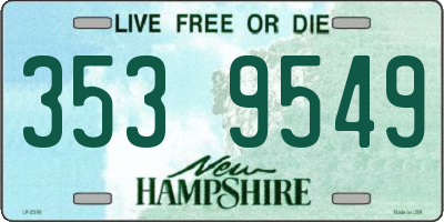 NH license plate 3539549