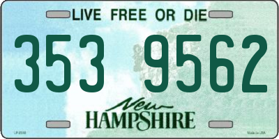 NH license plate 3539562