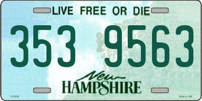 NH license plate 3539563