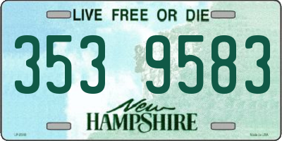 NH license plate 3539583