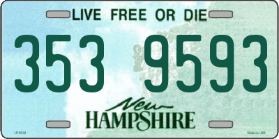 NH license plate 3539593