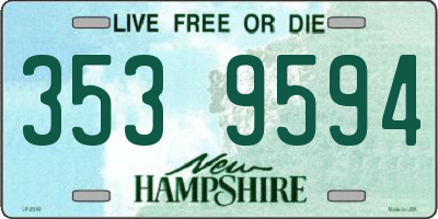 NH license plate 3539594