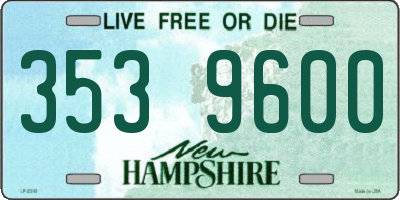 NH license plate 3539600