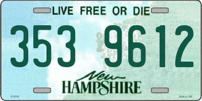 NH license plate 3539612
