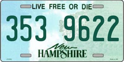 NH license plate 3539622