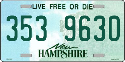 NH license plate 3539630