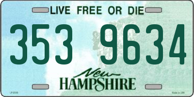 NH license plate 3539634