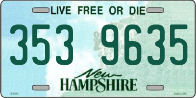 NH license plate 3539635