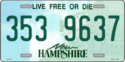 NH license plate 3539637