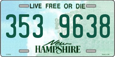 NH license plate 3539638