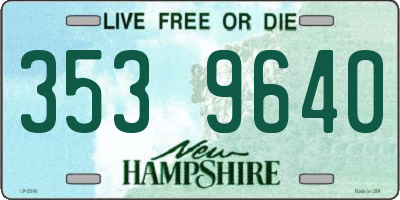 NH license plate 3539640