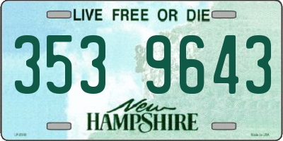 NH license plate 3539643