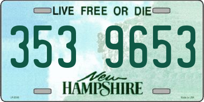 NH license plate 3539653