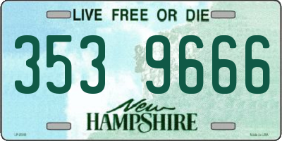 NH license plate 3539666