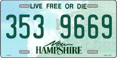 NH license plate 3539669