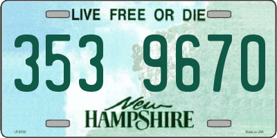 NH license plate 3539670