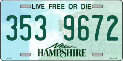 NH license plate 3539672