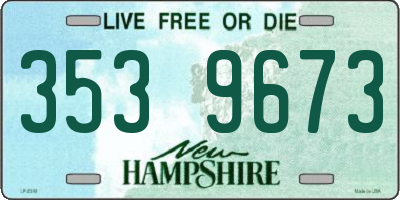 NH license plate 3539673