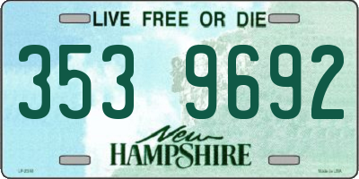 NH license plate 3539692