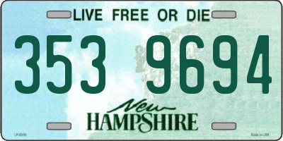 NH license plate 3539694