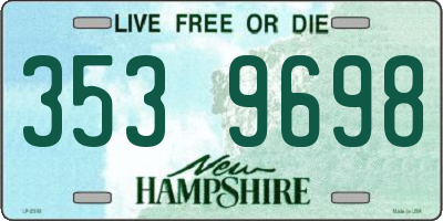 NH license plate 3539698
