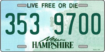 NH license plate 3539700
