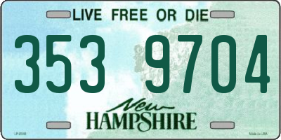 NH license plate 3539704