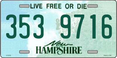NH license plate 3539716