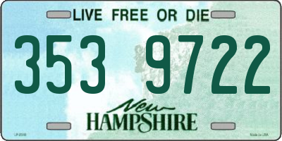 NH license plate 3539722