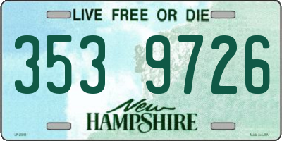 NH license plate 3539726