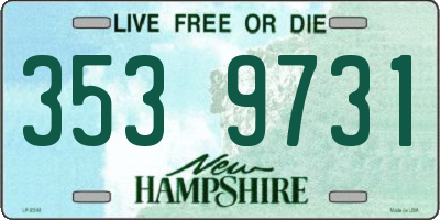 NH license plate 3539731