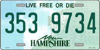 NH license plate 3539734