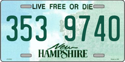 NH license plate 3539740