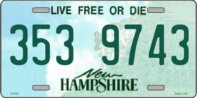 NH license plate 3539743