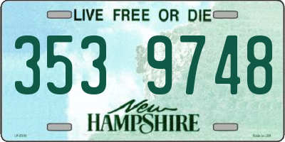 NH license plate 3539748