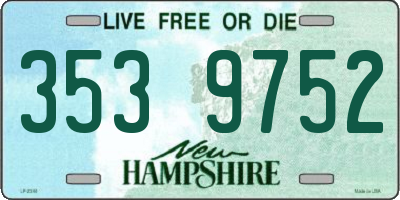 NH license plate 3539752
