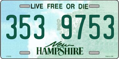 NH license plate 3539753