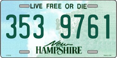 NH license plate 3539761