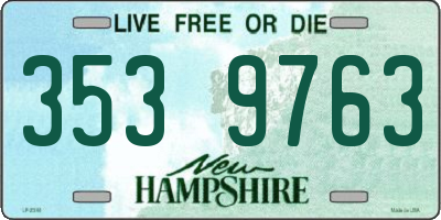NH license plate 3539763
