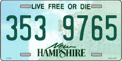 NH license plate 3539765